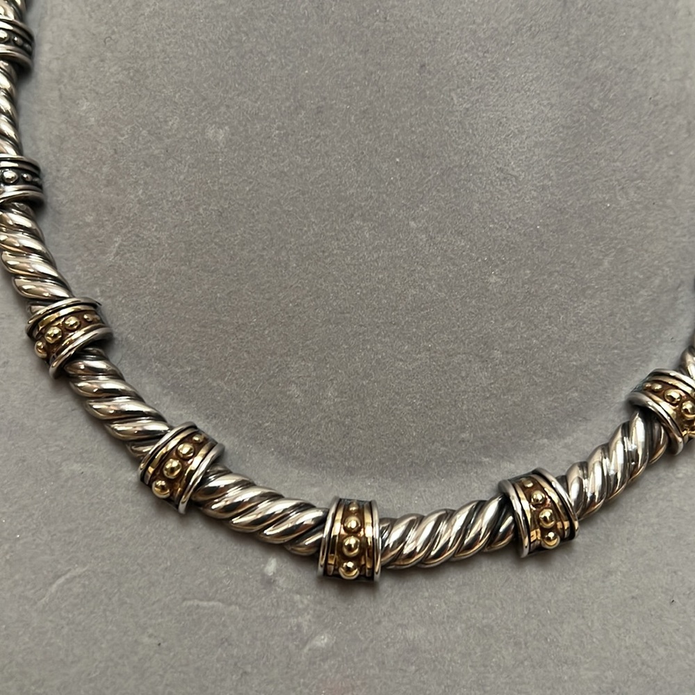 Frederick sterling and 18k necklace - Picture 2 of 3